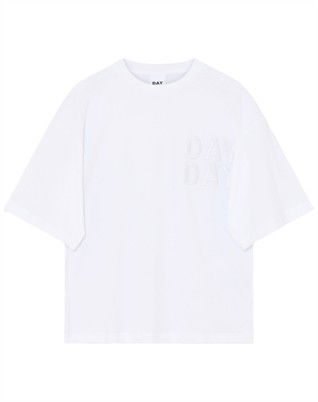 Drew Embroidery Heavy Jersey T-shirt - Bright White 